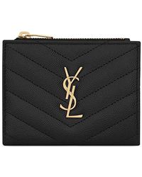 Saint Laurent - Cassandre Matelasse Bi-Fold Wallet - Lyst