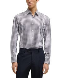BOSS - Hank Kent Slim Fit Button Front Shirt - Lyst