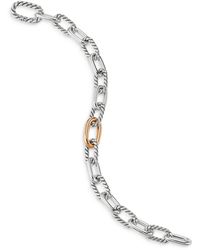 David Yurman - 18k Rose Gold & Sterling Silver Dy Madison® Link Bracelet - Lyst