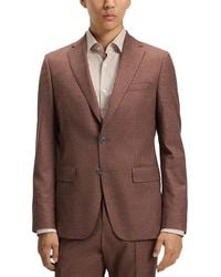 BOSS - Melange Solid Slim Fit Suit Jacket - Lyst