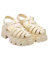 Prada - Monolith Rubber Sandals - Lyst