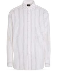 ZEGNA - Centoventimila Button Front Shirt - Lyst