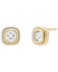 Shashi - Reagan Cushion Cubic Zirconia Stud Earrings - Lyst