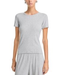 Leset - Pointelle Tee - Lyst