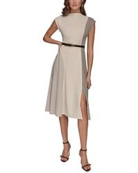 Donna Karan - Donna Karan Color Block A Line Dress - Lyst