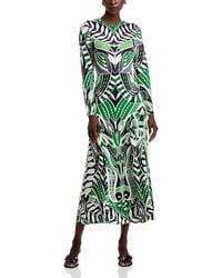 FARM Rio - Long Sleeve Printed Midi Dress - Lyst