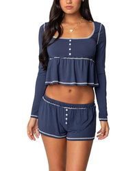 Edikted - Arianne Contrast Babydoll Top - Lyst