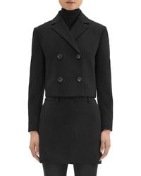 Theory - Admiral Double Breasted Crop Jacket - Lyst