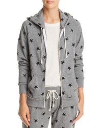 Alternative Apparel Adrian Star Print Hoodie - Gray
