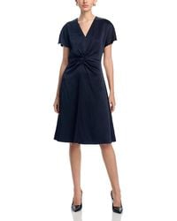 BOSS - Dulania Twist Front Flutter Sleeve Dress - Lyst