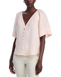 Tahari - V Neck Elbow Sleeve Top - Lyst