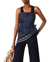 Maje - Patterned Bustier Top - Lyst