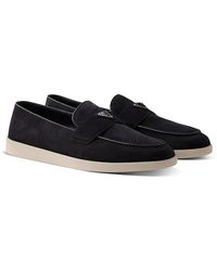 Prada - Suede Loafers - Lyst