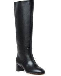 Loeffler Randall - Gia Pointed Toe Knee-High Leather Mid-Heel Boots - Lyst