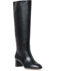 Loeffler Randall - Gia Pointed Toe Knee-High Leather Mid-Heel Boots - Lyst