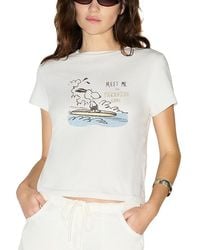 RE/DONE - Classic Snoopy Hang Ten Graphic Tee - Lyst