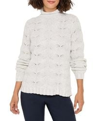 NIC+ZOE - Cable Knit Sparkle Sweater - Lyst
