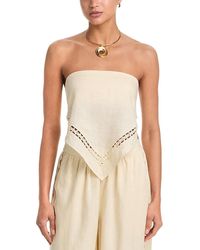 Jonathan Simkhai - Lahni Linen Lace Trim Top - Lyst