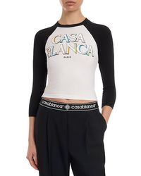 CASABLANCA - Pima Jersey Baseball Tee - Lyst