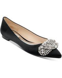 badgley mischka black flats