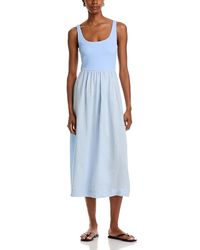 Bella Dahl Sleeveless Knit Combo Dress in Natural | Lyst