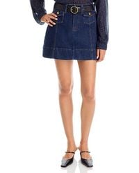 PAIGE - Jannelle Skirt Mini Denim Skirt - Lyst