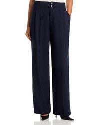 Aqua - High Rise Pleated Wide Leg Pants - Lyst