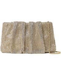 Loeffler Randall - Serena Small Rhinestone Embellished Gathered Clutch - Lyst