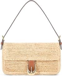 STAUD - Harlow Raffia Shoulder Bag - Lyst