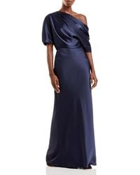 Amsale - Draped Satin One Shoulder Dress - Lyst