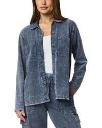 Splendid - Gwen Terry Button Front Shirt - Lyst