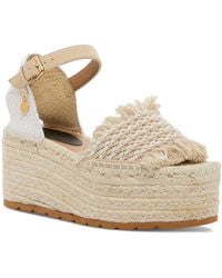 Stella McCartney - Gaia Platform Espadrille Wedge Sandals - Lyst