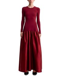 FFORME - Catrin Mixed Media Flared Dress - Lyst