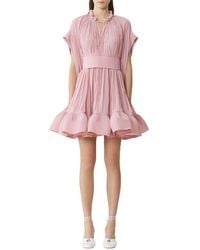 Lanvin - Short Charmeuse Dress - Lyst