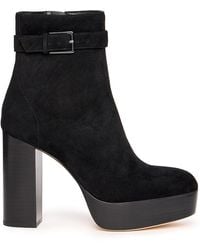 PAIGE - Maris Suede Platform Block Heel Boots - Lyst