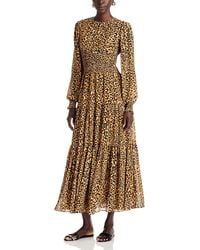 Michael Kors - Michael Smock Waist Tiered Maxi Dress - Lyst