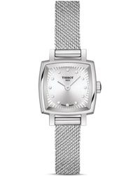 Tissot Lovely Square Diamond Mesh Bracelet Watch - Metallic