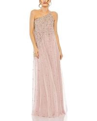 Mac Duggal - One Shoulder Embellished Trapeze A Line Gown - Lyst
