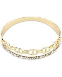 Aqua - Cubic Zirconia Frozen Link Bangle Bracelet - Lyst