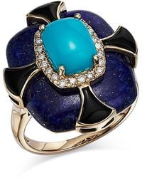 Bloomingdale's Fine Collection - Onyx, Lapis Lazuli & Diamond Statement Ring - Lyst