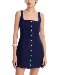 Bella Dahl - Square Neck Button Front Mini Dress - Lyst