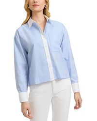 Foxcroft - Marina Long Sleeve Cavalry Cotton Shirt - Lyst
