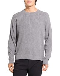 Theory - Riland Cable Knit Sweater - Lyst