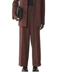 Lanvin - Wide-Leg Flannel Pants - Lyst