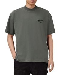 AllSaints - Oversized Xander Logo Tee - Lyst