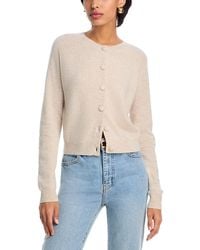 Aqua - Cashmere Crewneck Cardigan - Lyst