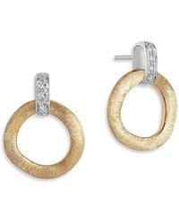 Marco Bicego - 18K & Jaipur Diamond Doorknocker Drop Earrings - Lyst