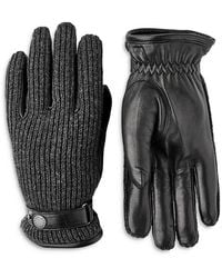 Hestra - Christopher Leather & Knit Gloves - Lyst