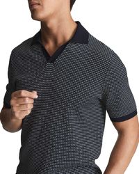 Reiss Synthetic Tipped Cuban Collar 