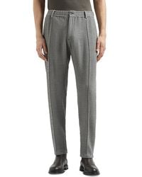 Emporio Armani - 3D Effect Virgin Wool Stretch Jersey Trousers - Lyst